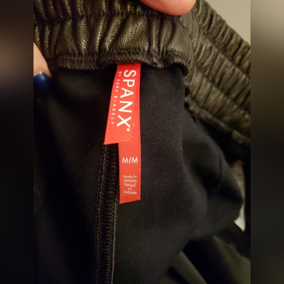 Vegan Leather Joggers - Picture 4 of 7